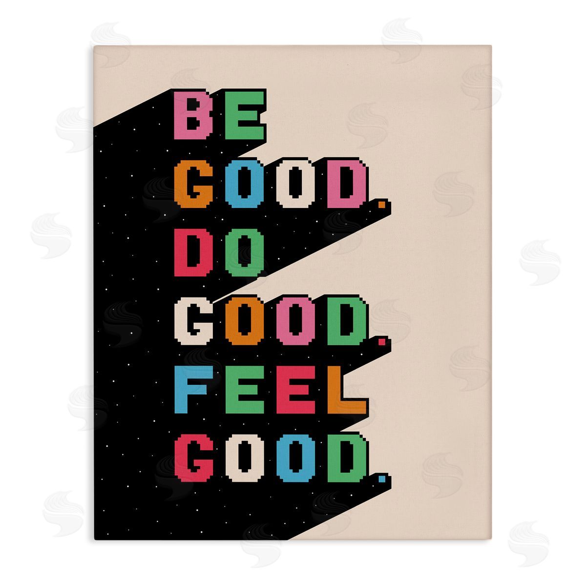 Be Do & Feel Good Canvas Wall Art, Home Decor by Ahmed Sameh Hussein