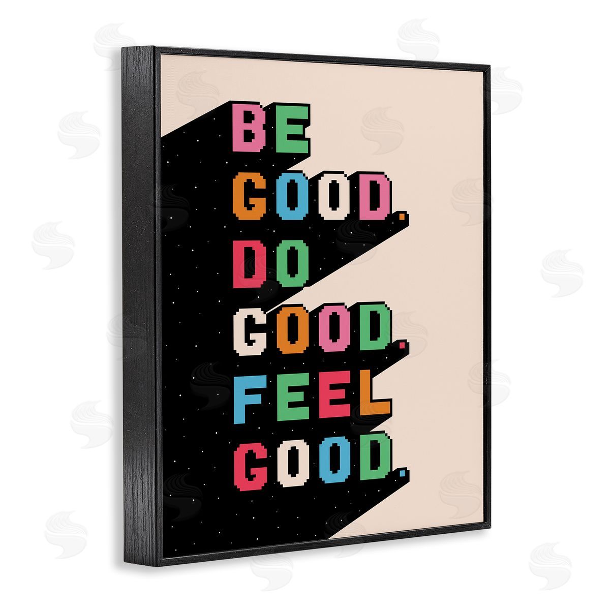 Be Do & Feel Good Black Frame Print Wall Art, Home Decor by Ahmed Sameh Hussein