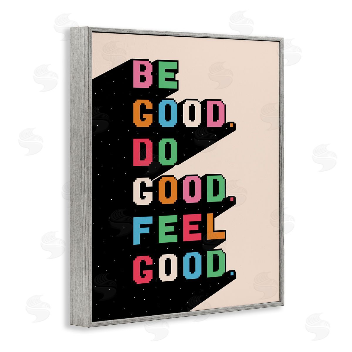 Be Do & Feel Good Grey Frame Print Wall Art, Home Decor by Ahmed Sameh Hussein
