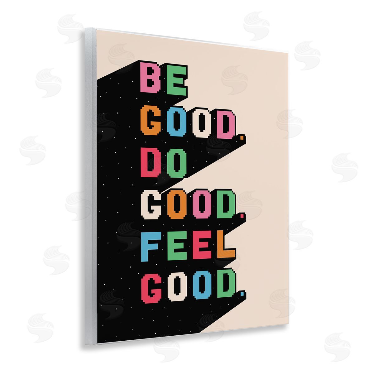 Be Do & Feel Good Wood Plaque Wall Art, Home Decor by Ahmed Sameh Hussein