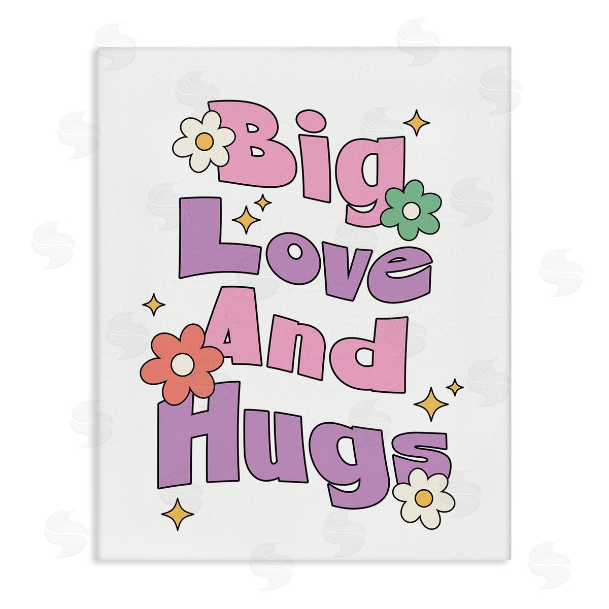 Big Love And Hugs Canvas Wall Art, Home Decor by Ahmed Sameh Hussein