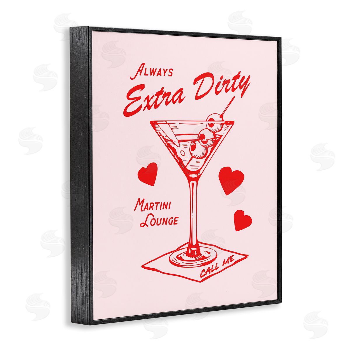 Always Extra Dirty Martini Black Frame Print Wall Art, Home Decor by House of Lulu
