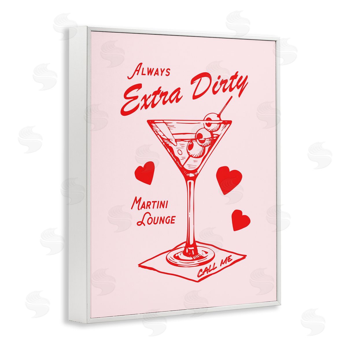 Always Extra Dirty Martini White Frame Print Wall Art, Home Decor by House of Lulu