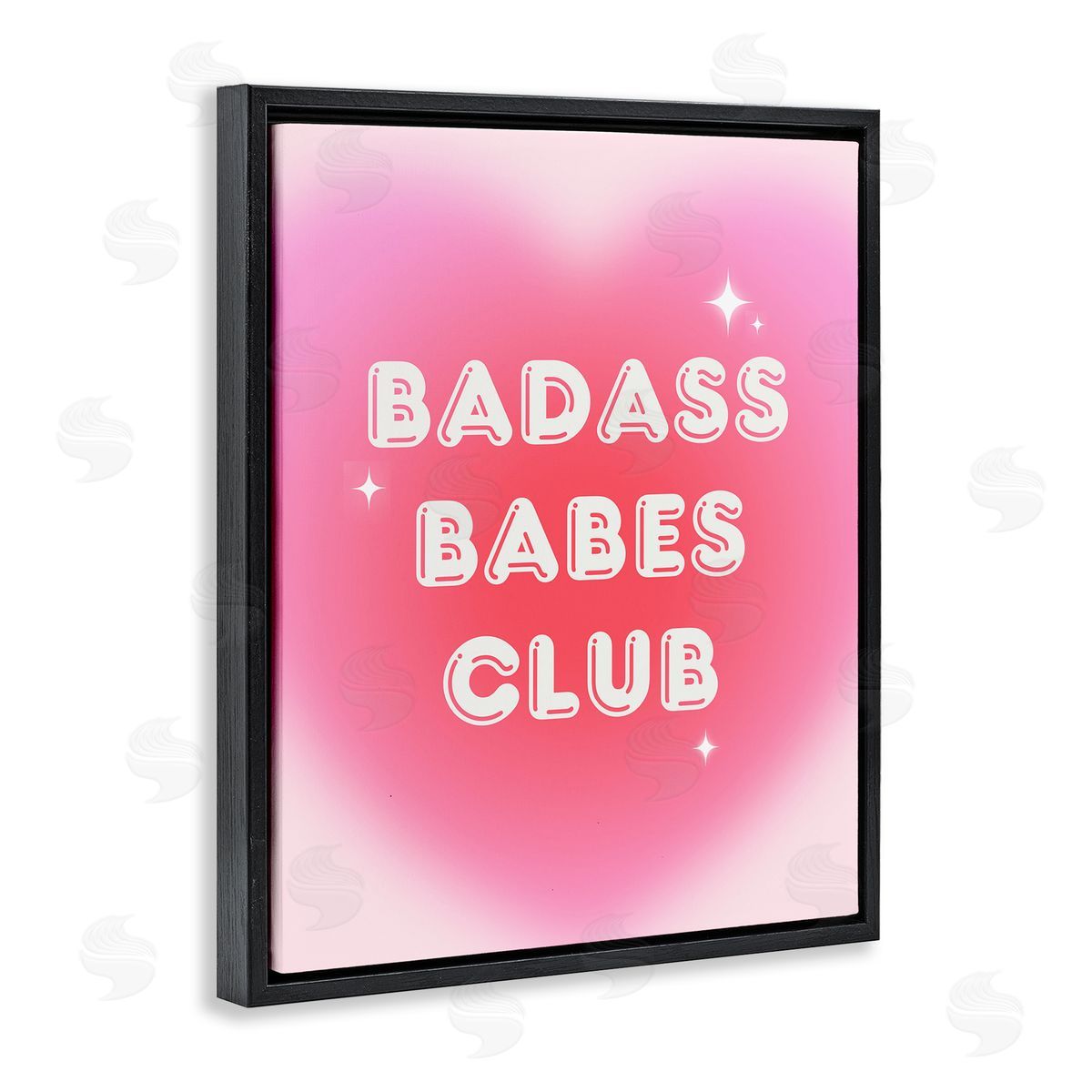 Bad*ss Babes Club Black Floating Frame Canvas Wall Art, Home Decor by House of Lulu