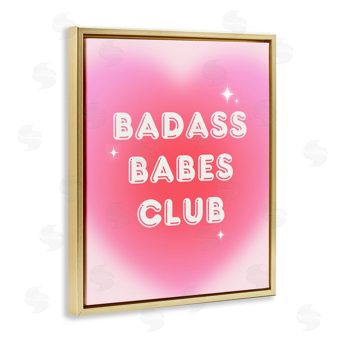 Bad*ss Babes Club Gold Floating Frame Canvas Wall Art, Home Decor by House of Lulu