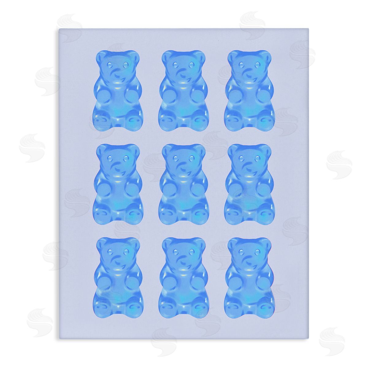 Blue Candy Bears Canvas Wall Art, Home Decor by House of Lulu