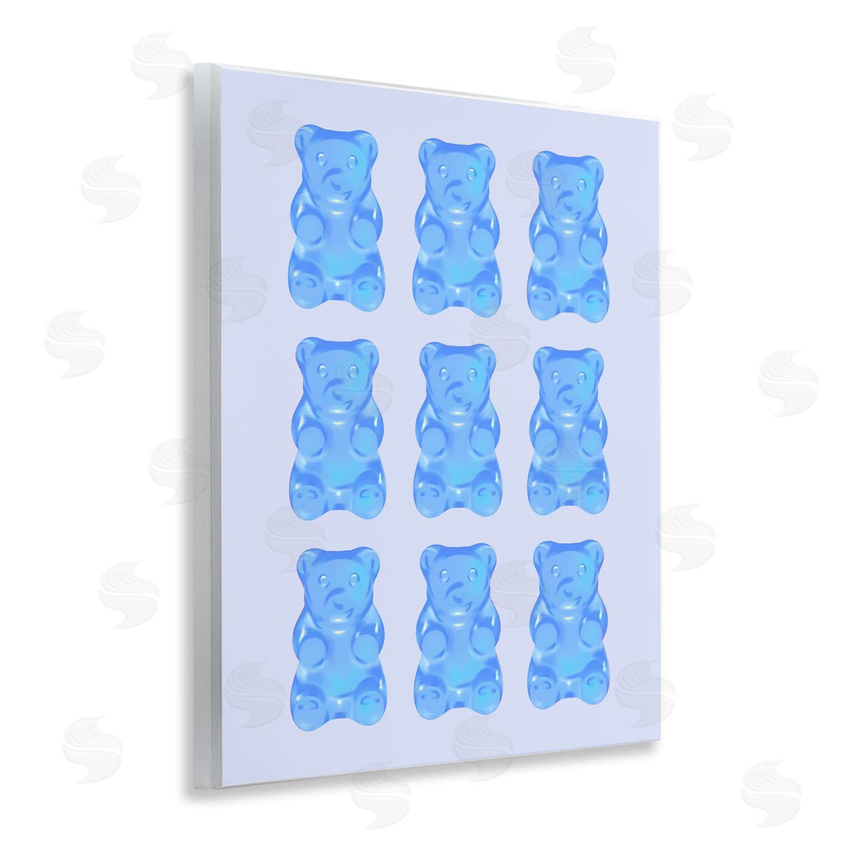Blue Candy Bears Wood Plaque Wall Art, Home Decor by House of Lulu