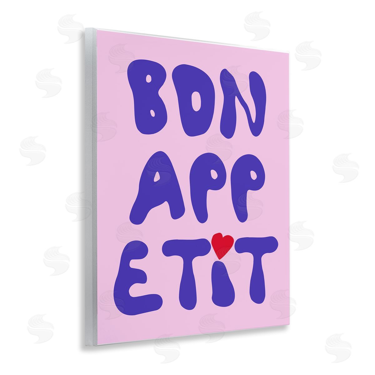 Bon Appetit with Heart Wood Plaque Wall Art, Home Decor by House of Lulu