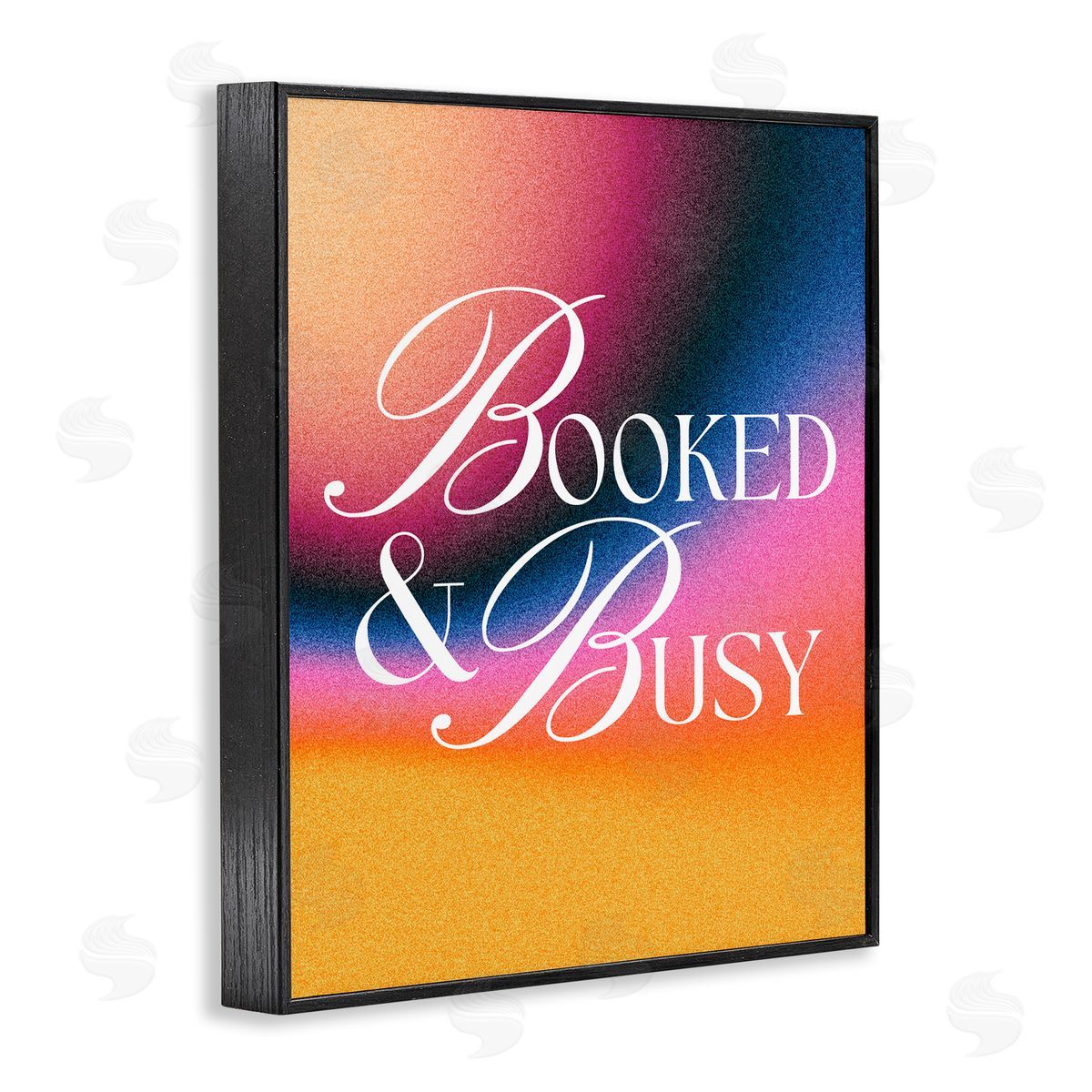 Booked & Busy Gradient Black Frame Print Wall Art, Home Decor by House of Lulu