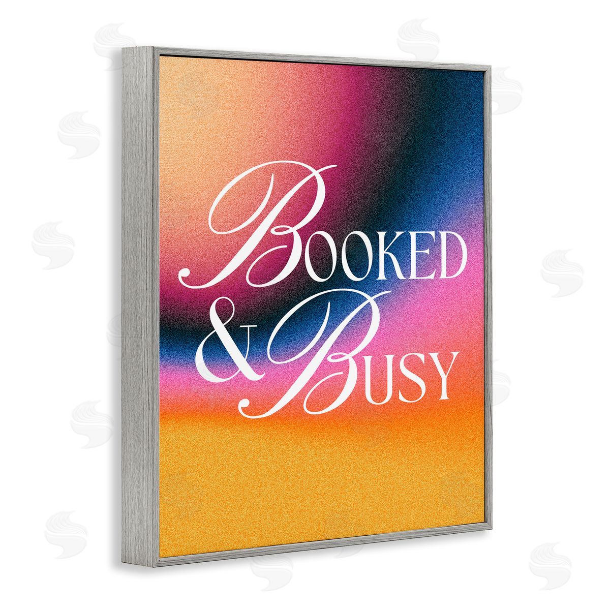 Booked & Busy Gradient Grey Frame Print Wall Art, Home Decor by House of Lulu