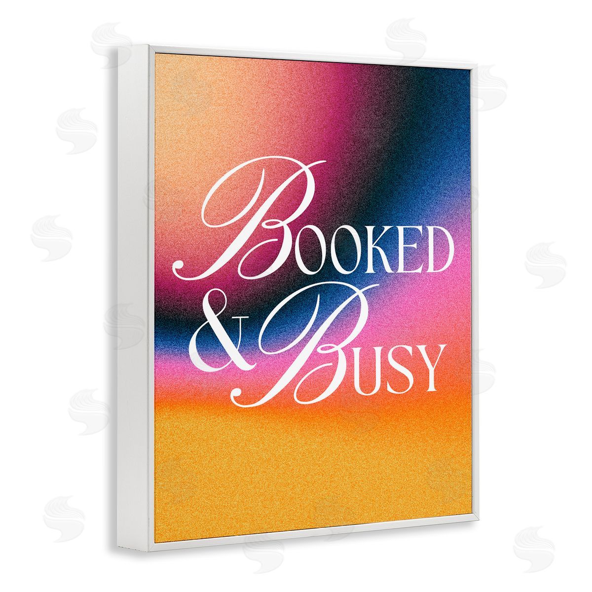 Booked & Busy Gradient White Frame Print Wall Art, Home Decor by House of Lulu