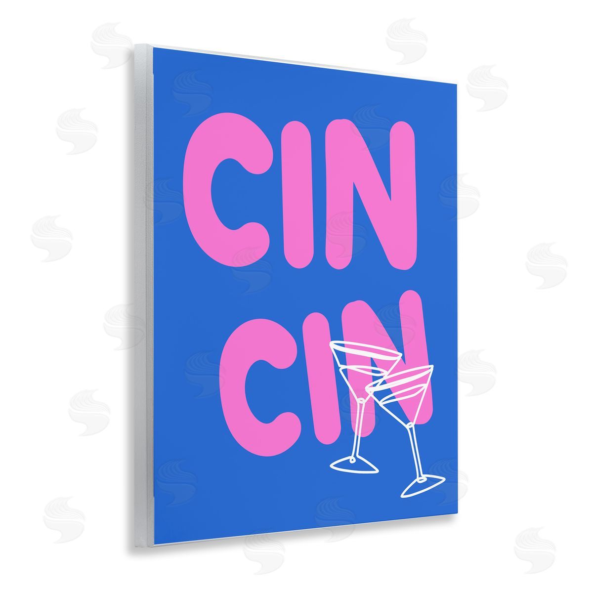 Cin Cin Cheers Glasses Wood Plaque Wall Art, Home Decor by House of Lulu