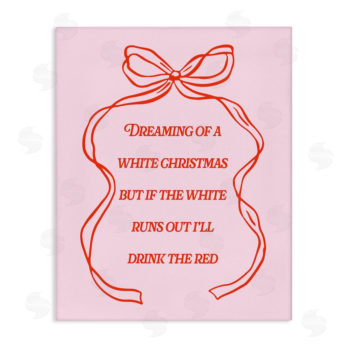 White & Red Christmas Wine Canvas Wall Art, Home Decor by House of Lulu