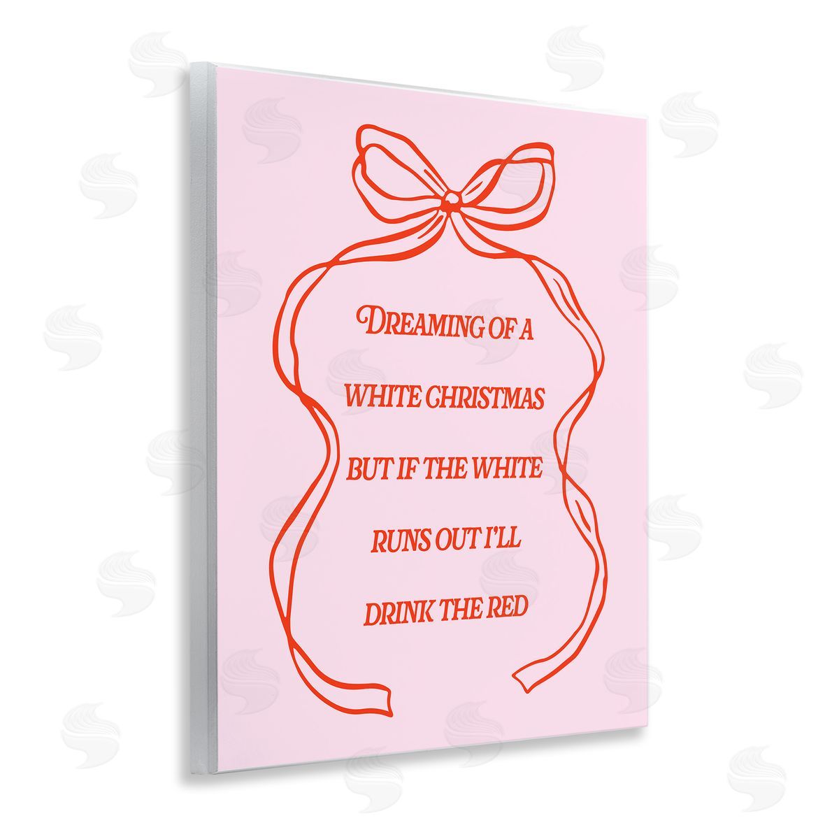 White & Red Christmas Wine Wood Plaque Wall Art, Home Decor by House of Lulu