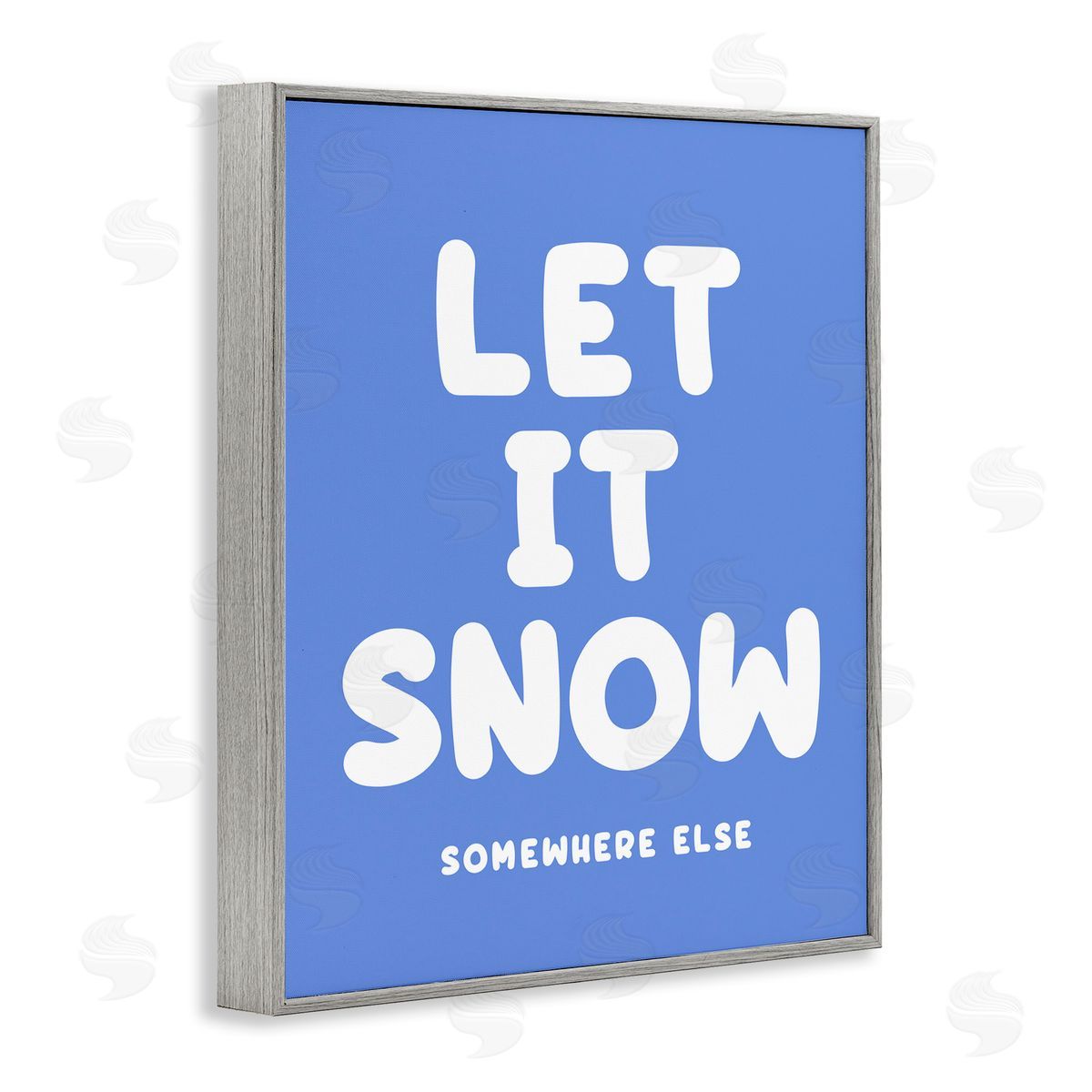 Snow Somewhere Else Grey Frame Print Wall Art, Home Decor by House of Lulu