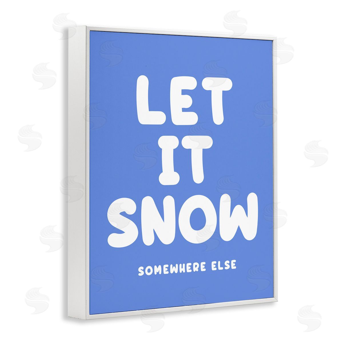 Snow Somewhere Else White Frame Print Wall Art, Home Decor by House of Lulu