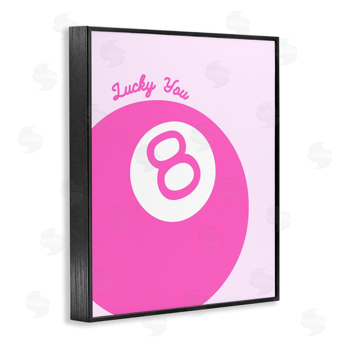 Lucky You Eight Ball Black Frame Print Wall Art, Home Decor by House of Lulu