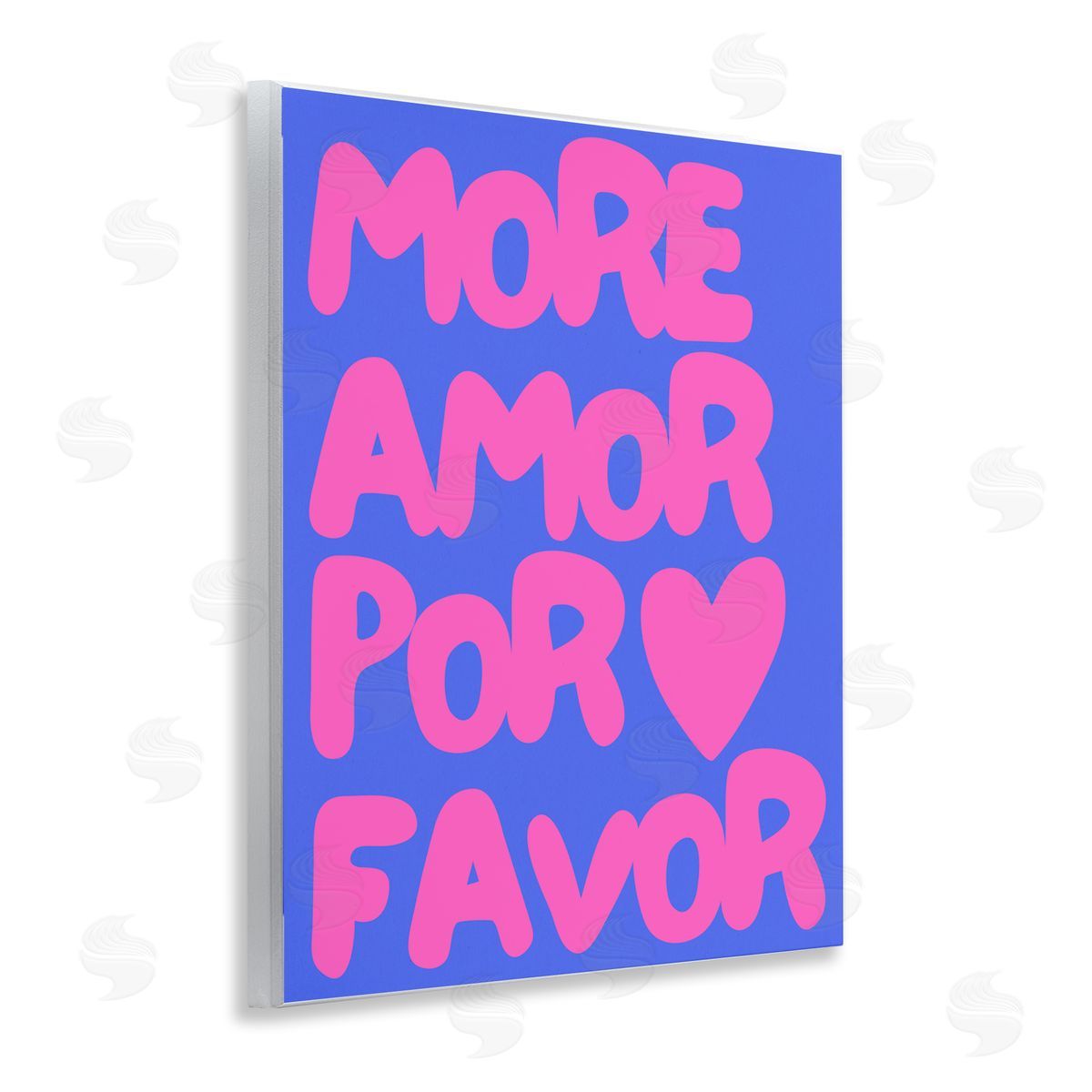More Amor Blue & Pink Wood Plaque Wall Art, Home Decor by House of Lulu