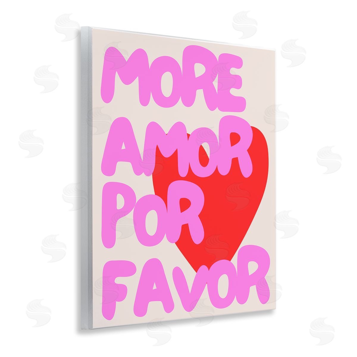 Pink & Red More Amor Wood Plaque Wall Art, Home Decor by House of Lulu