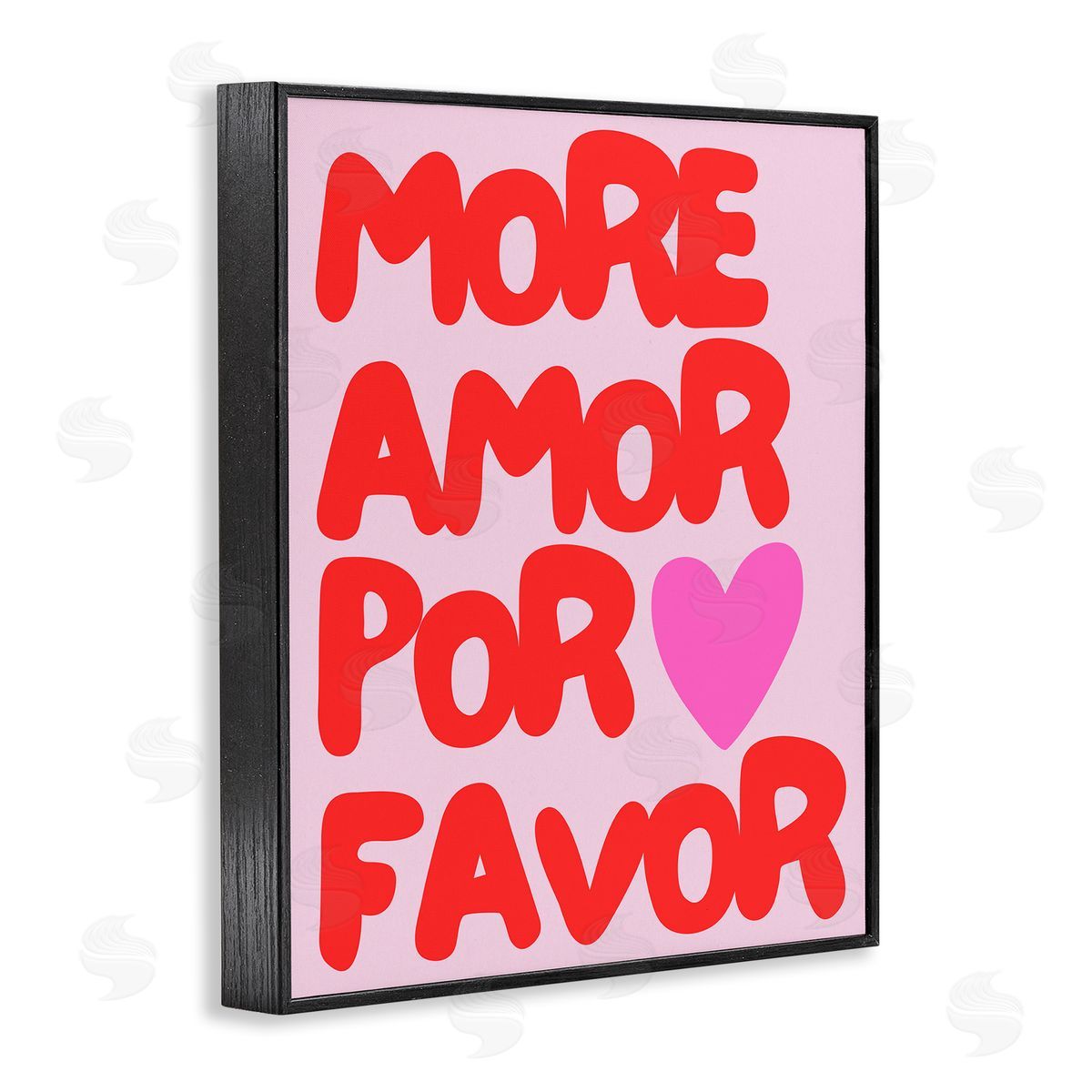 More Amor Phrase Black Frame Print Wall Art, Home Decor by House of Lulu