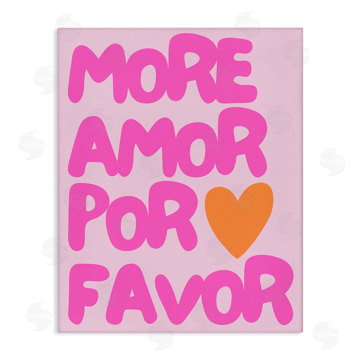 More Amor with Heart Canvas Wall Art, Home Decor by House of Lulu