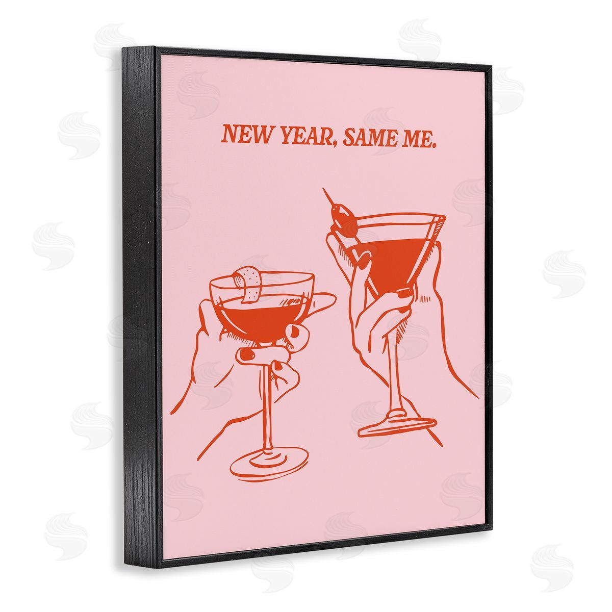New Year Same Me Black Frame Print Wall Art, Home Decor by House of Lulu