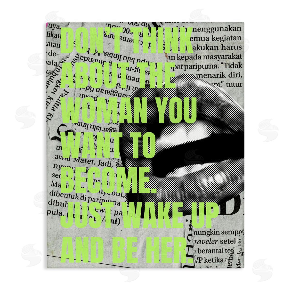 Wake Up & Be Her Inspiring Canvas Wall Art, Home Decor by House of Lulu
