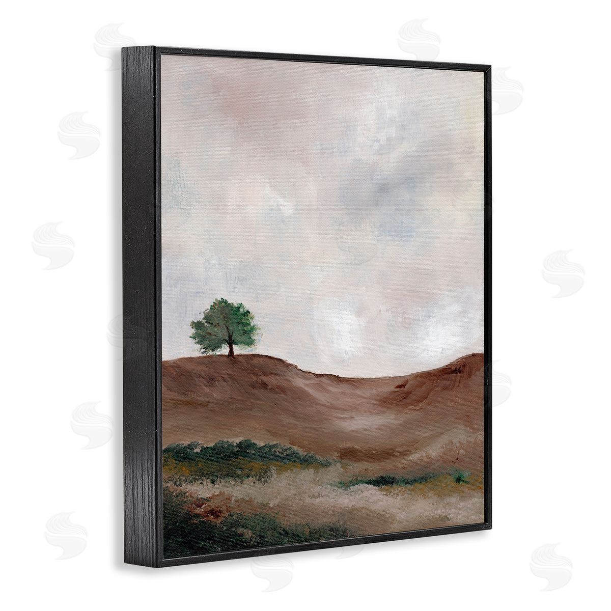 Curving Desert Hill Black Frame Print Wall Art, Home Decor by Nikita Jariwala