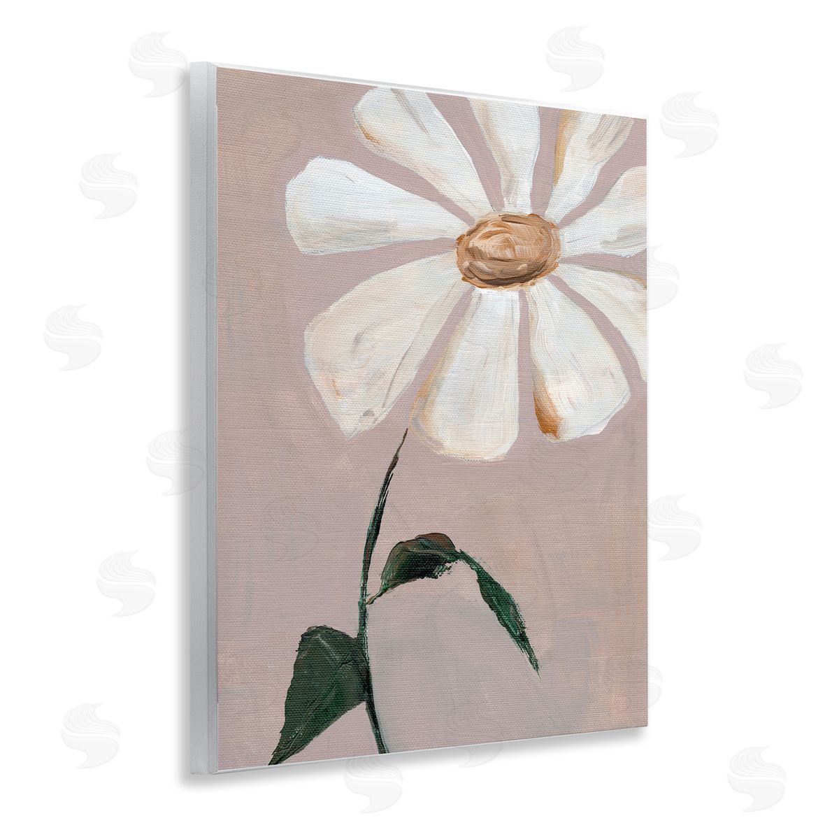 Single Daisy Sprig Wood Plaque Wall Art, Home Decor by Nikita Jariwala