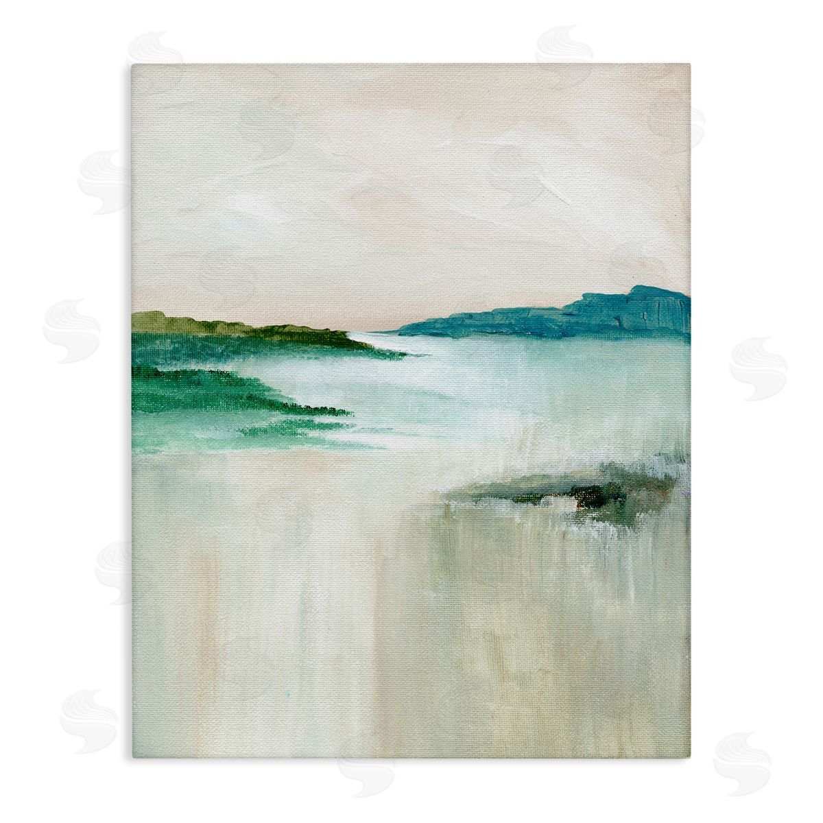Blue Tone Misty Landscape Canvas Wall Art, Home Decor by Nikita Jariwala