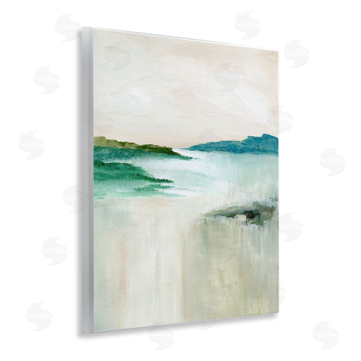 Blue Tone Misty Landscape Wood Plaque Wall Art, Home Decor by Nikita Jariwala