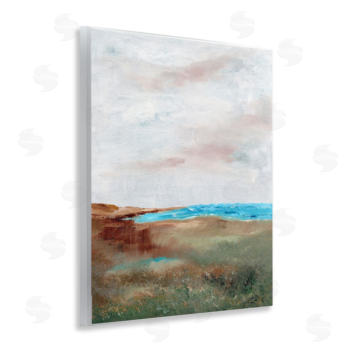 Seascape Brushed Landscape Wood Plaque Wall Art, Home Decor by Nikita Jariwala