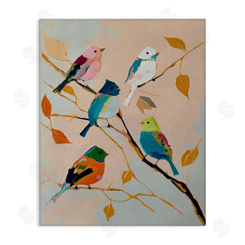 Svetlana Aleynikova | Parakeets on Fall Branch