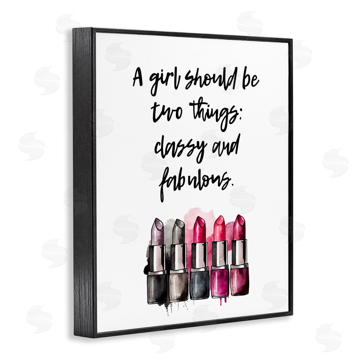 Classy Fabulous Lipsticks Black Frame Print Wall Art, Home Decor by Svetlana Aleynikova