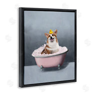Svetlana Aleynikova | Corgi in Pink Bath