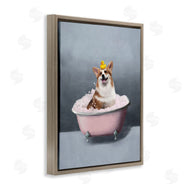 Svetlana Aleynikova | Corgi in Pink Bath