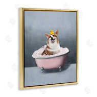Svetlana Aleynikova | Corgi in Pink Bath