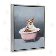 Svetlana Aleynikova | Corgi in Pink Bath
