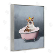 Svetlana Aleynikova | Corgi in Pink Bath