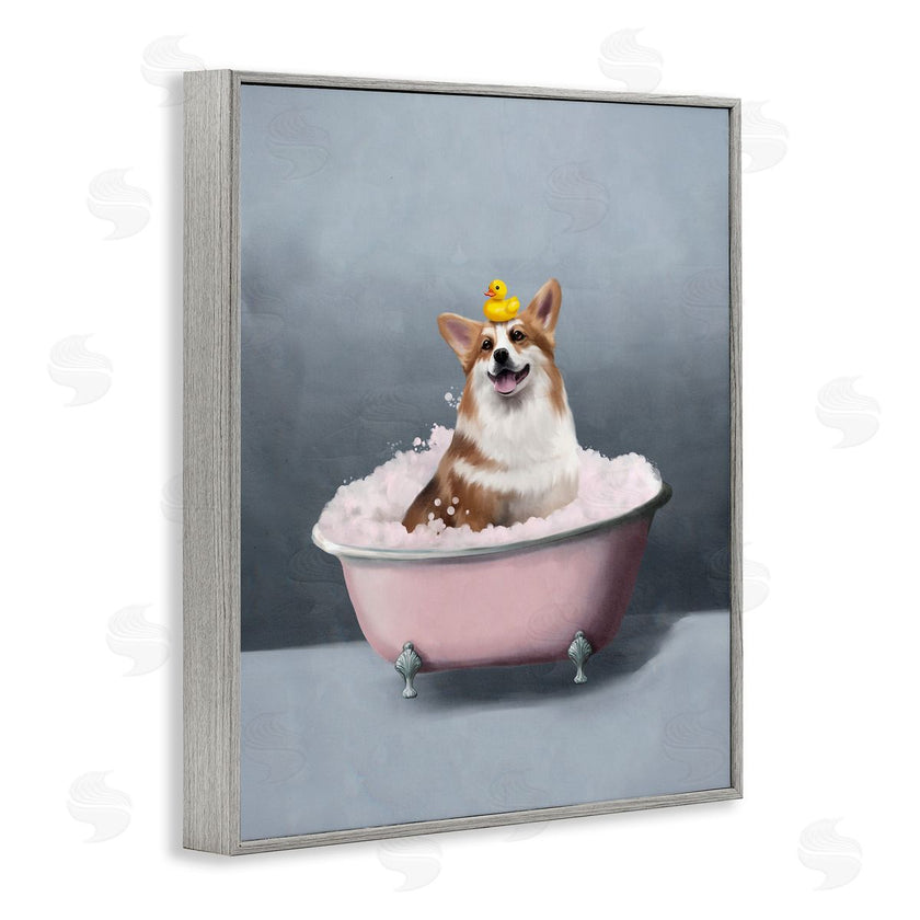 Svetlana Aleynikova | Corgi in Pink Bath