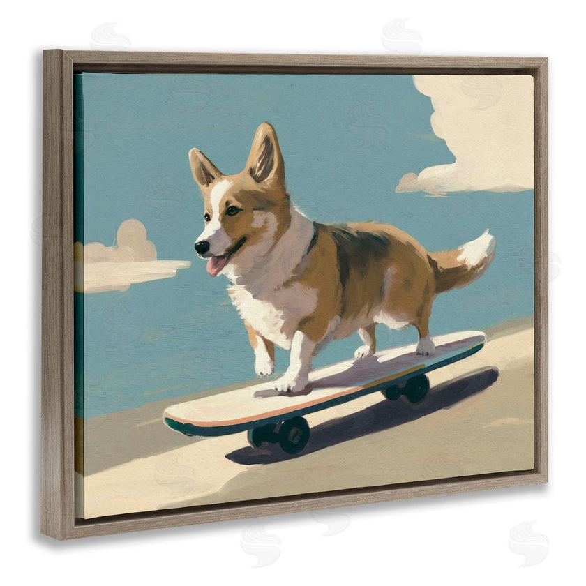 Svetlana Aleynikova | Skateboarding Corgi Dog