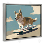 Svetlana Aleynikova | Skateboarding Corgi Dog