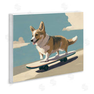 Svetlana Aleynikova | Skateboarding Corgi Dog