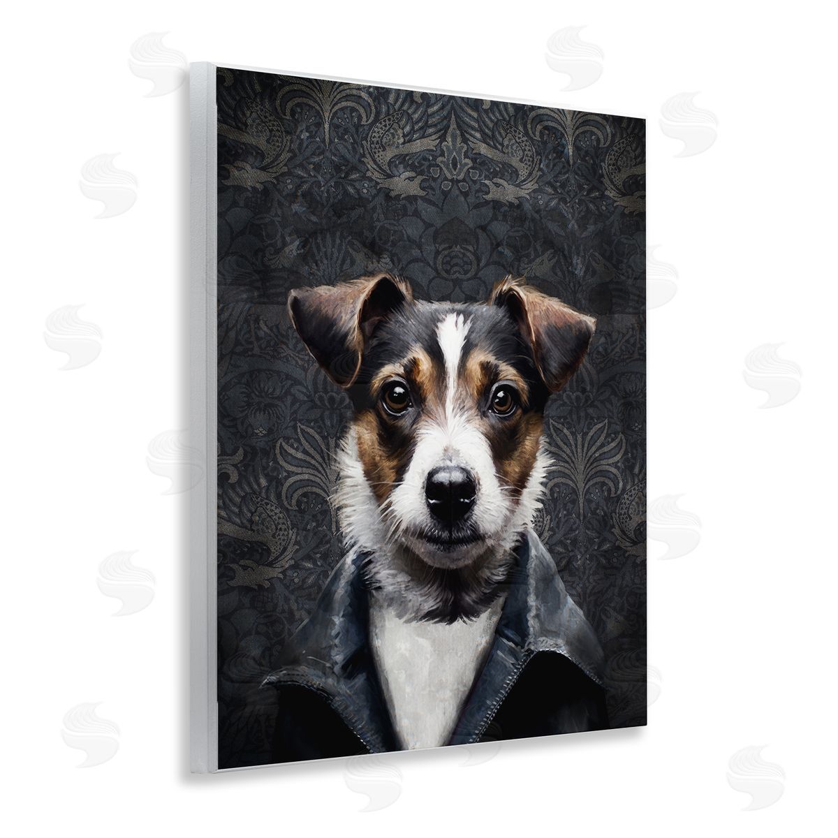 Dog with Ornate Background Wood Plaque Wall Art, Home Decor by Svetlana Aleynikova