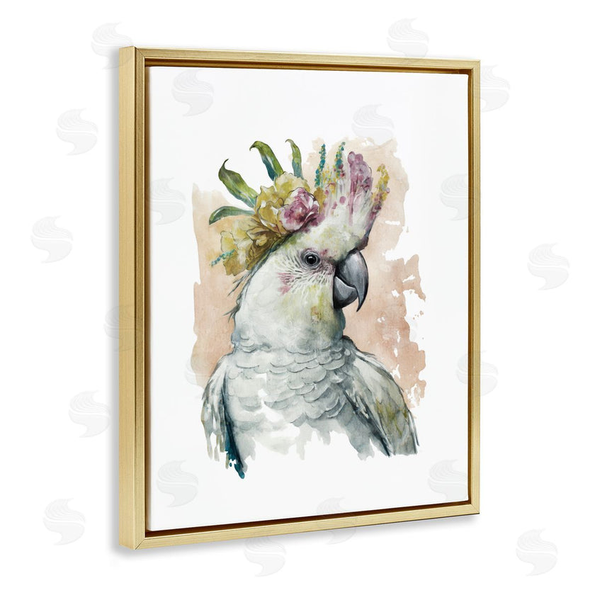 Svetlana Aleynikova | Cockatiel with Pink Flower