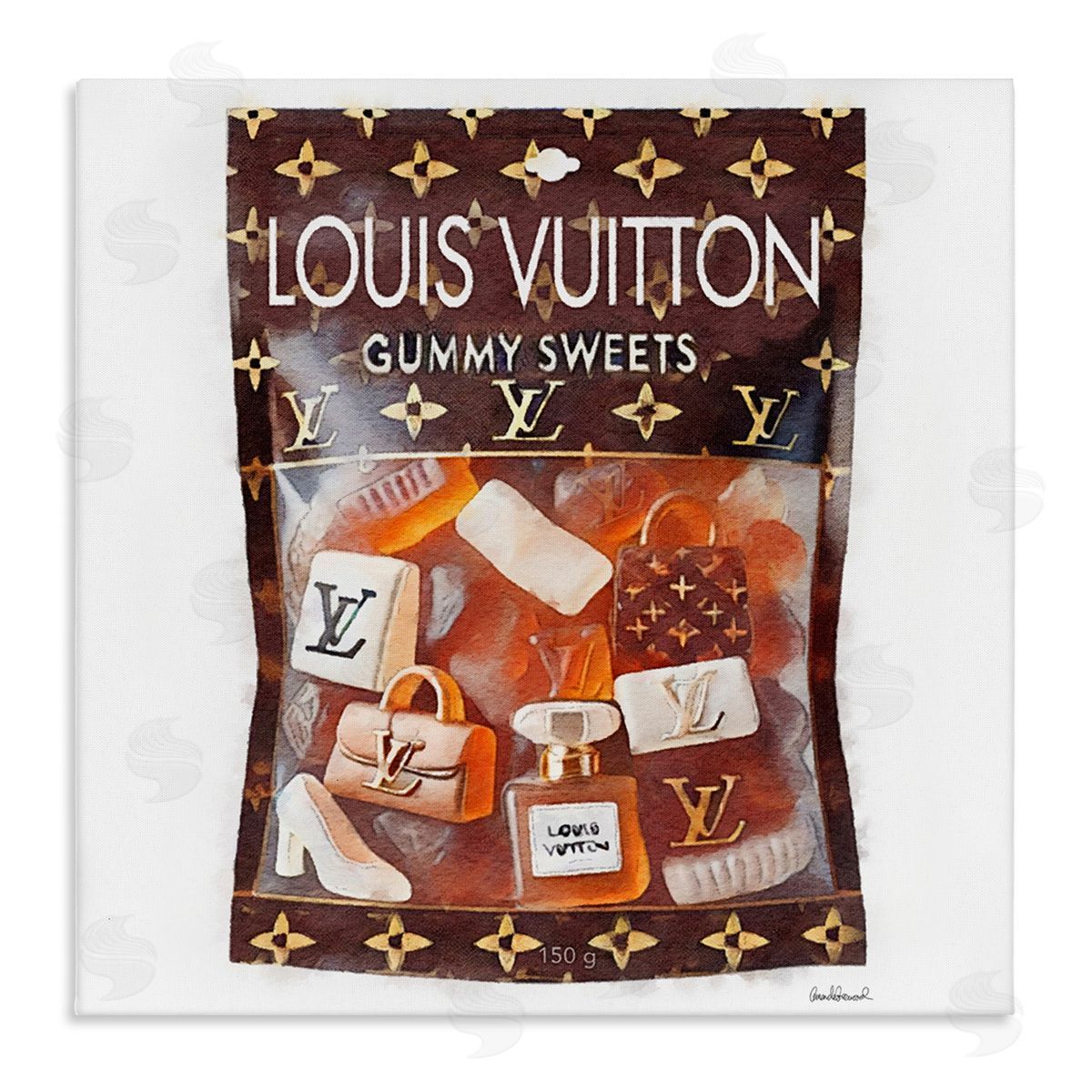 Glam Gummy Sweets Canvas Wall Art, Home Decor by Amanda Greenwood