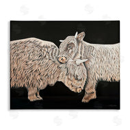 Ashley Justice | Hugging Cattle on Black