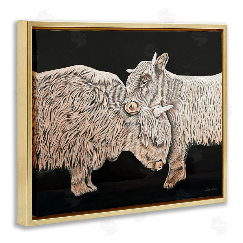 Ashley Justice | Hugging Cattle on Black