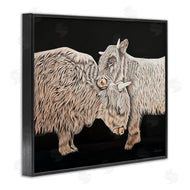 Ashley Justice | Hugging Cattle on Black