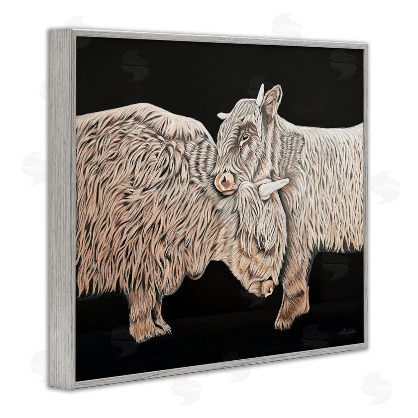 Ashley Justice | Hugging Cattle on Black